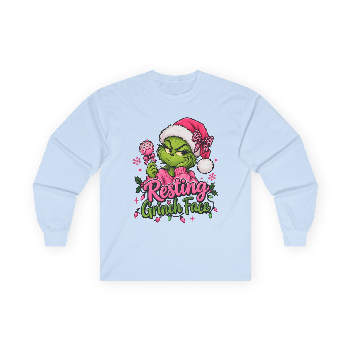 Resting Grinch Face Long Sleeve Tee