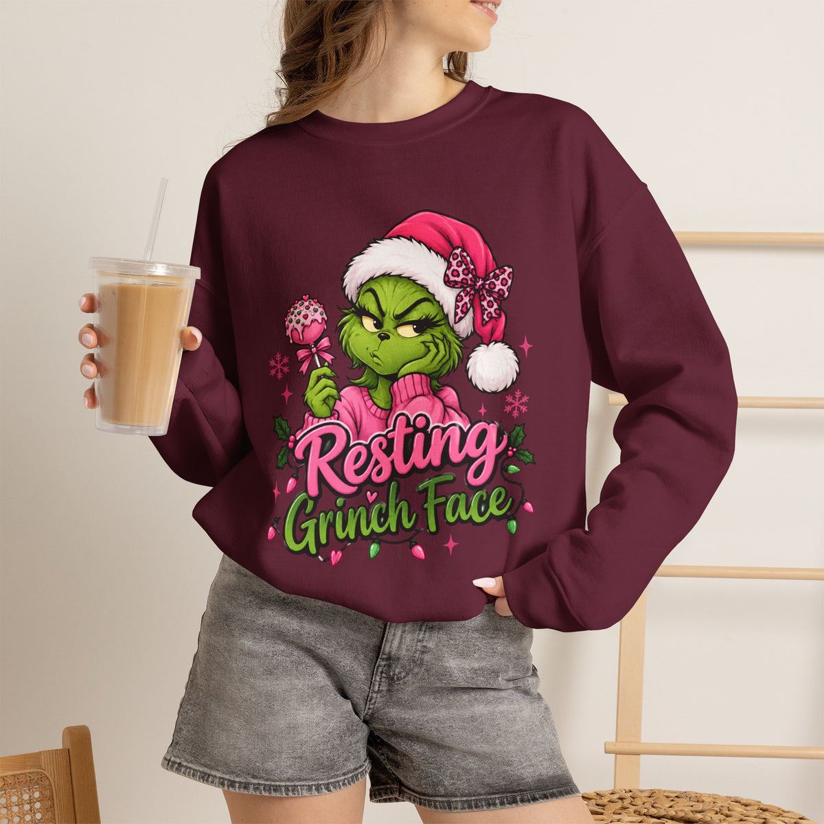Resting Grinch Face Crewneck
