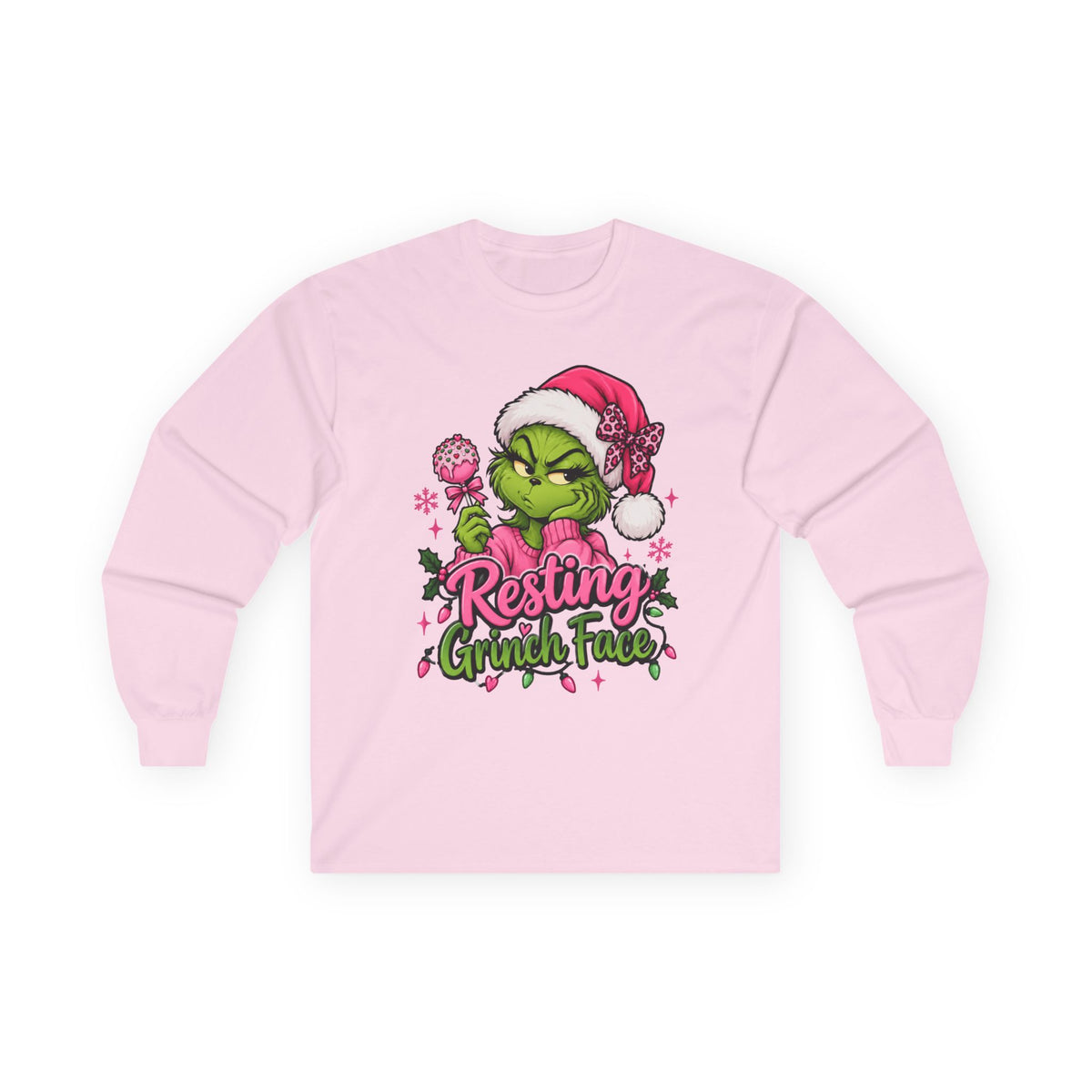 Resting Grinch Face Long Sleeve Tee