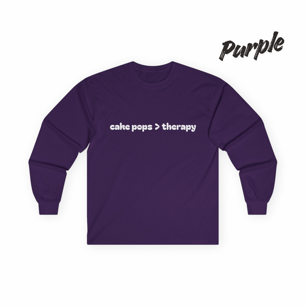 cake pops > therapy Long Sleeve Tee