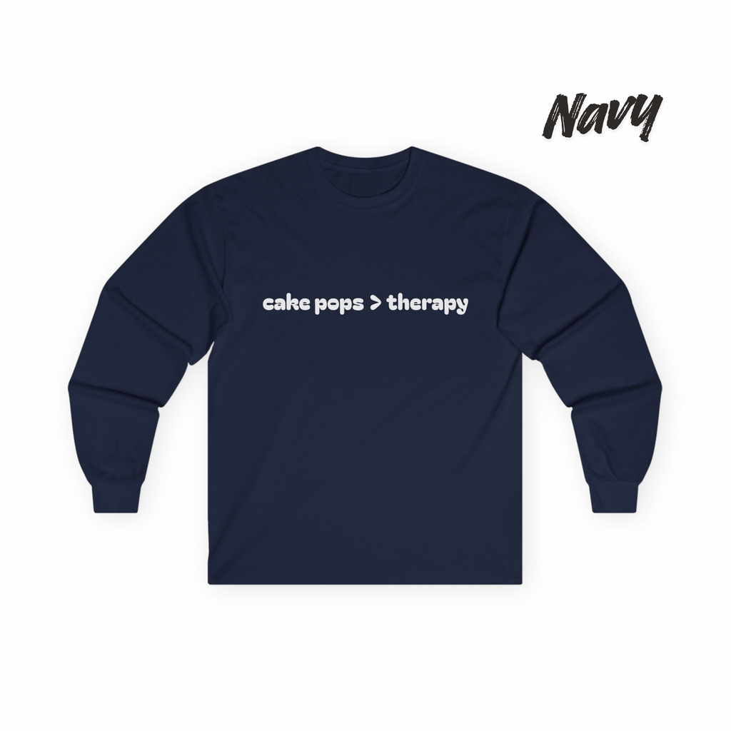 cake pops > therapy Long Sleeve Tee
