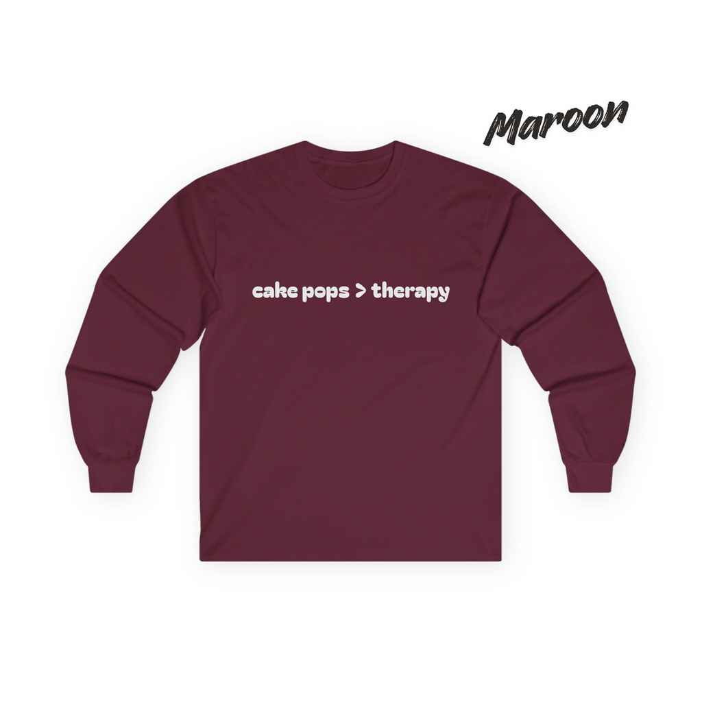 cake pops > therapy Long Sleeve Tee