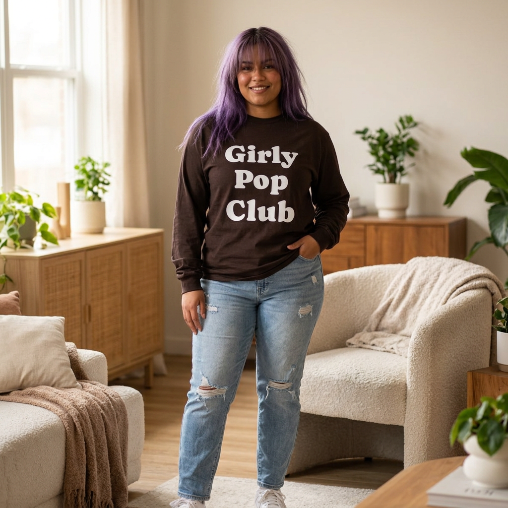 Girly Pop Club Long Sleeve Tee