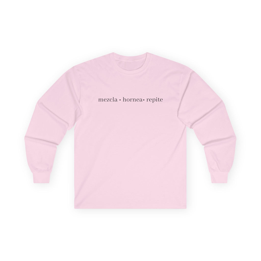 mezcla • hornea • repite long sleeve tee