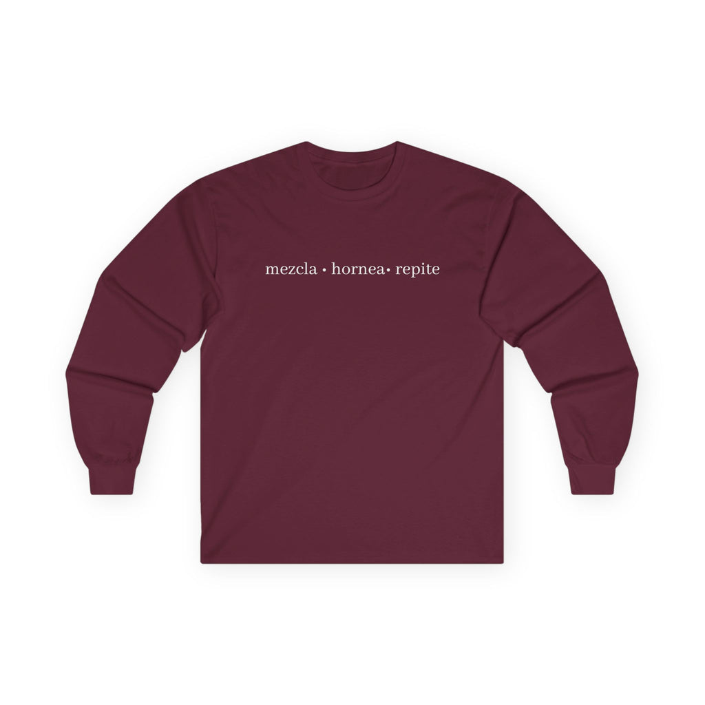 mezcla • hornea • repite long sleeve tee