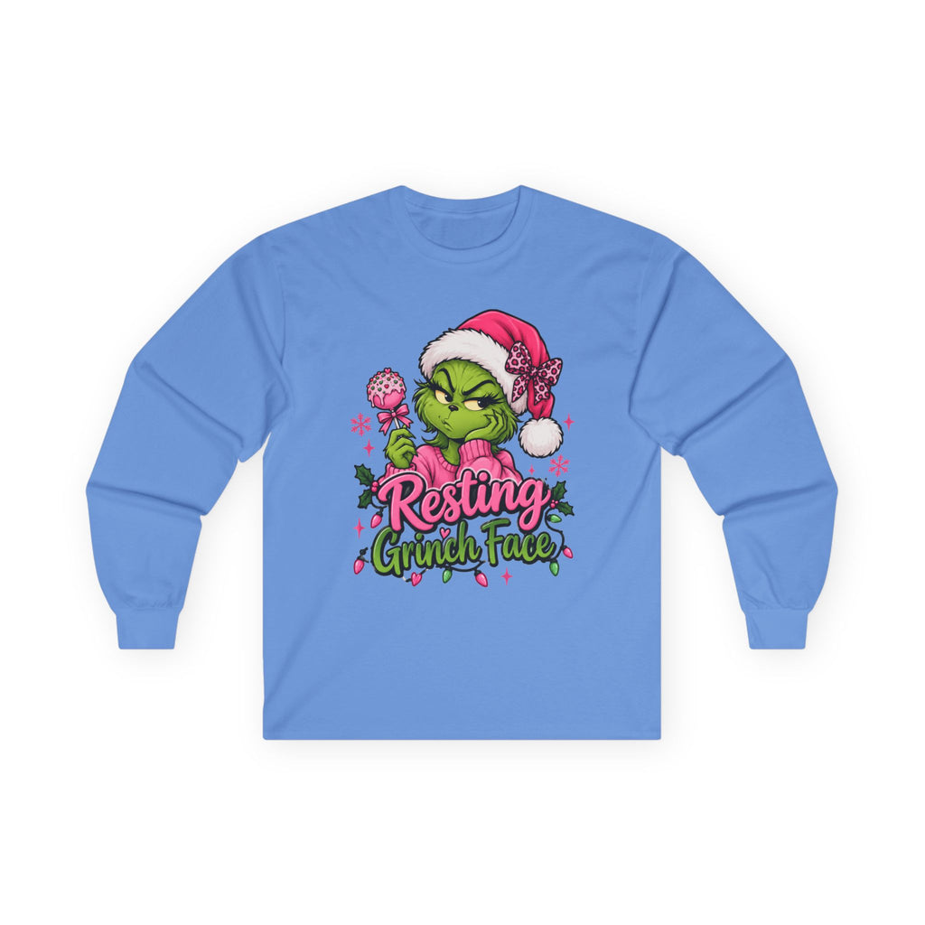 Resting Grinch Face Long Sleeve Tee
