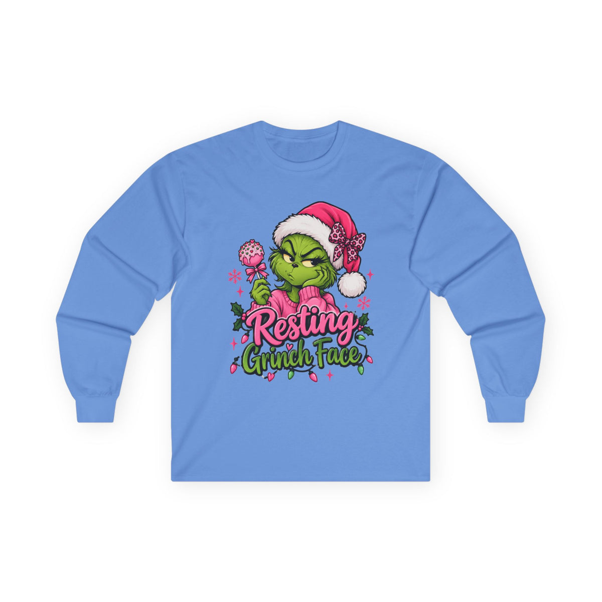 Resting Grinch Face Long Sleeve Tee