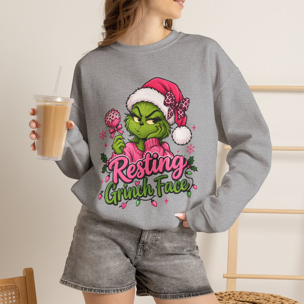 Resting Grinch Face Crewneck