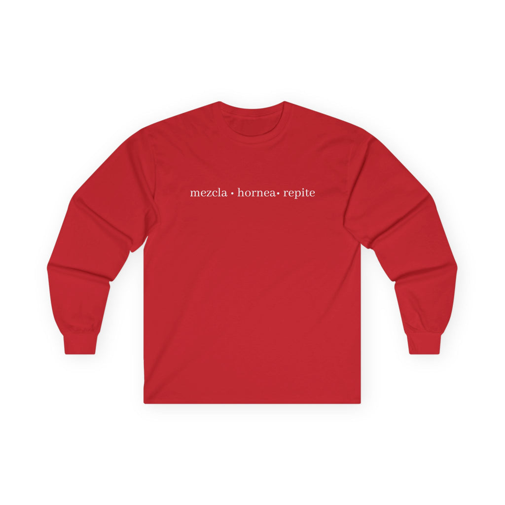 mezcla • hornea • repite long sleeve tee