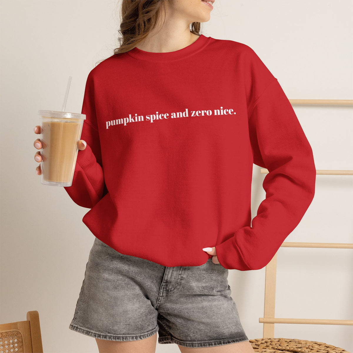 pumpkin spice and zero nice Crewneck